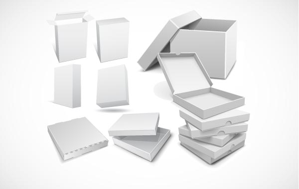 600x380 3d Packaging Box Vector Templates For Your Design Vector Free