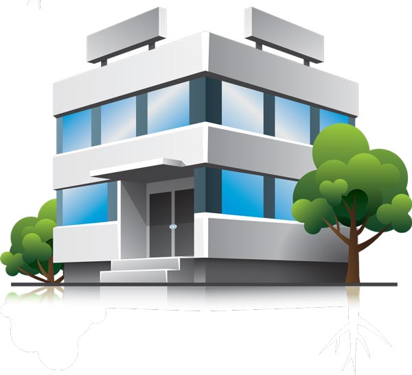 600x547 3d Houses And Office Buildings Vectors