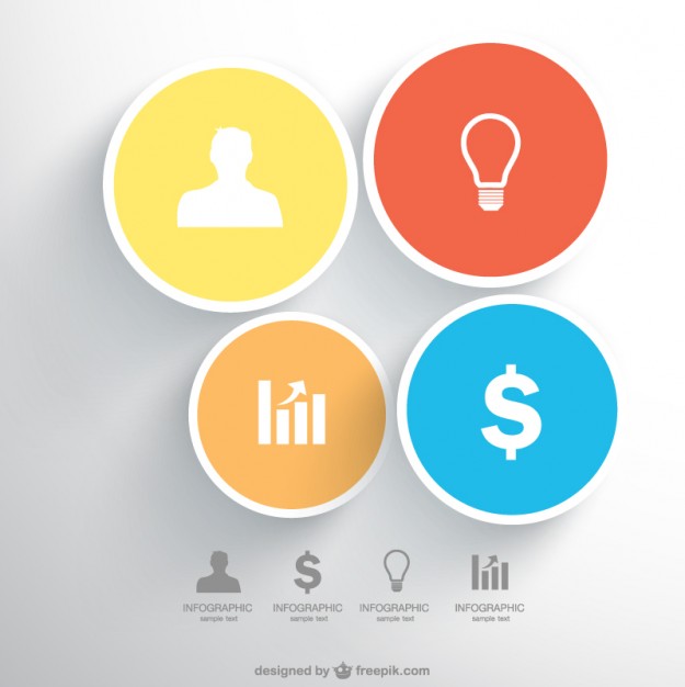 625x626 3d Round Labels Infogaphic Vector Free Download