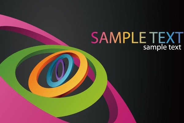 600x402 Abstract 3d Circles Vector Background Free Vector In Encapsulated