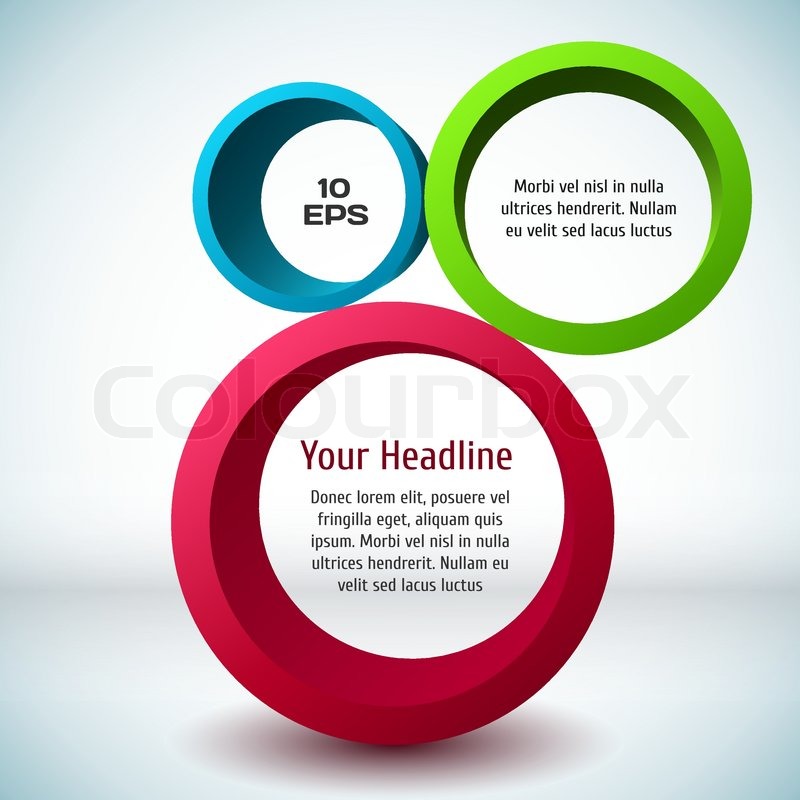 800x800 Colorful 3d Circle Background. Vector Illustration For Your Design