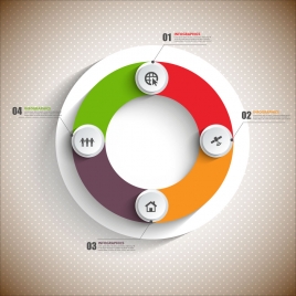 268x268 Infographics Vector Illustration With Circles Vectors Stock For