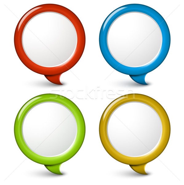 598x600 Set Of Vector Round Simple 3d Bubbles Vector Illustration Petr