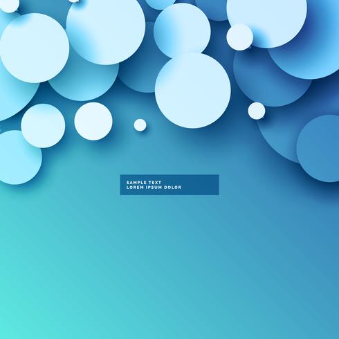 490x490 Blue Background With 3d Circles Design