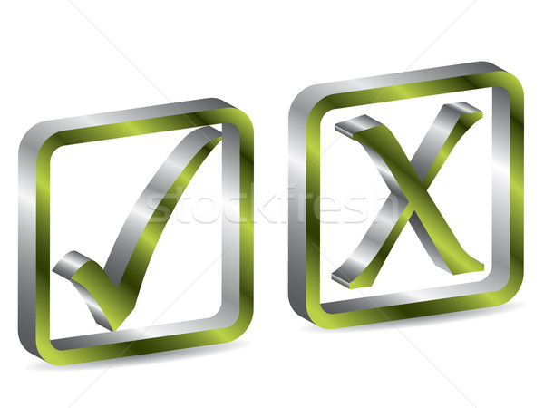 600x450 3d Tick And Cross Vector Illustration Mihaly Pal Fazakas