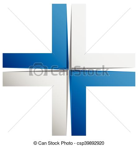 444x470 Bright Cross, X Sign, Icon