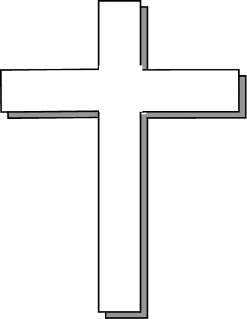 794x1024 Free Black And White 3d Cross Clipart