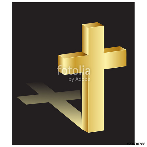 500x500 3d Golden Cross.vector Stock Image And Royalty Free Vector Files