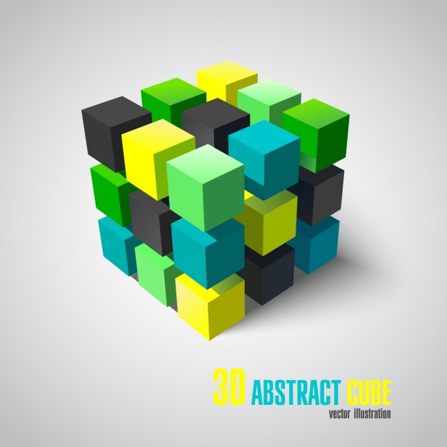 626x626 3d Abstract Cube Vector Free Download
