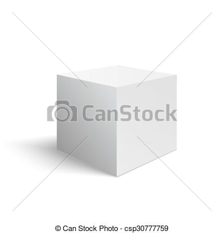 450x470 Wight 3d Cube Made In Vector.