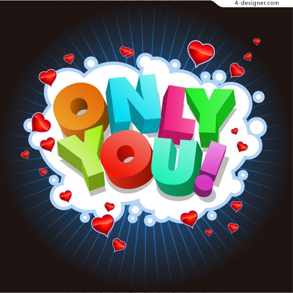 600x600 4 Designer Only You 3d Characters Vector Material