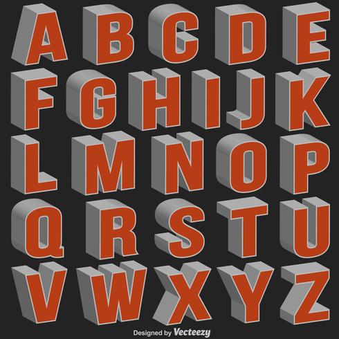 490x490 Vector 3d Font