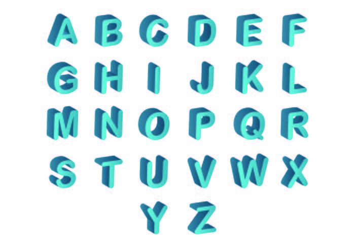 700x490 3d Fonts Free Vector Art