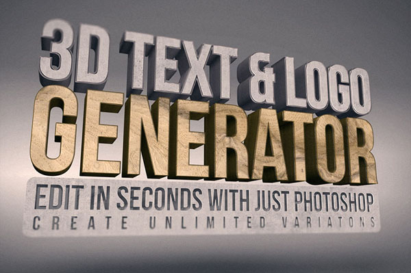 600x399 3d Text Generator Best Mega Bundle With Presentation Mockups Fonts