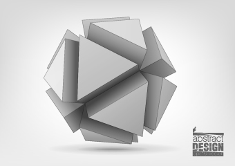 340x240 3d Geometrical Shapes Design Vector 01 Free Download
