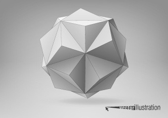 340x240 3d Geometrical Shapes Design Vector Free Vector In Encapsulated