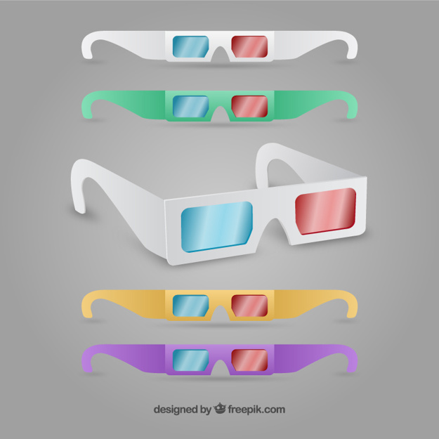 625x625 3d Glasses Vector Free Download