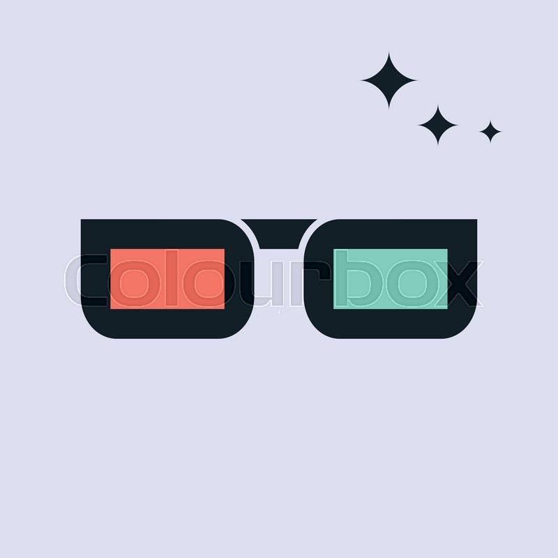800x800 3d Glasses.vector Illustration. Stock Vector Colourbox