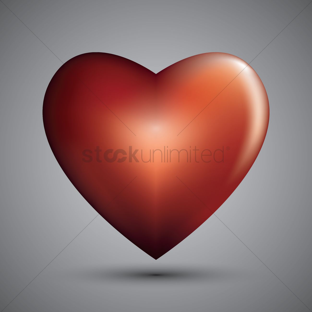 1300x1300 3d Heart Vector Image