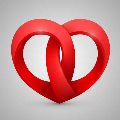 500x500 3d Heart Vector Set 04 Free Download