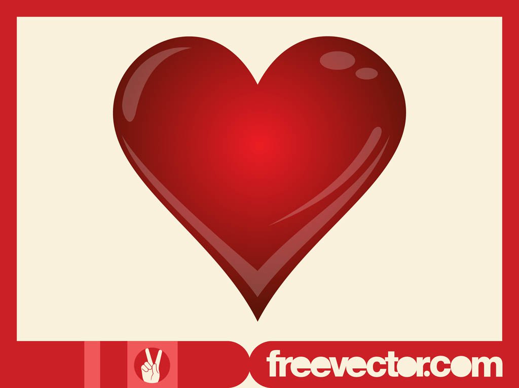 1024x765 Shiny 3 D Heart Vector Art Amp Graphics