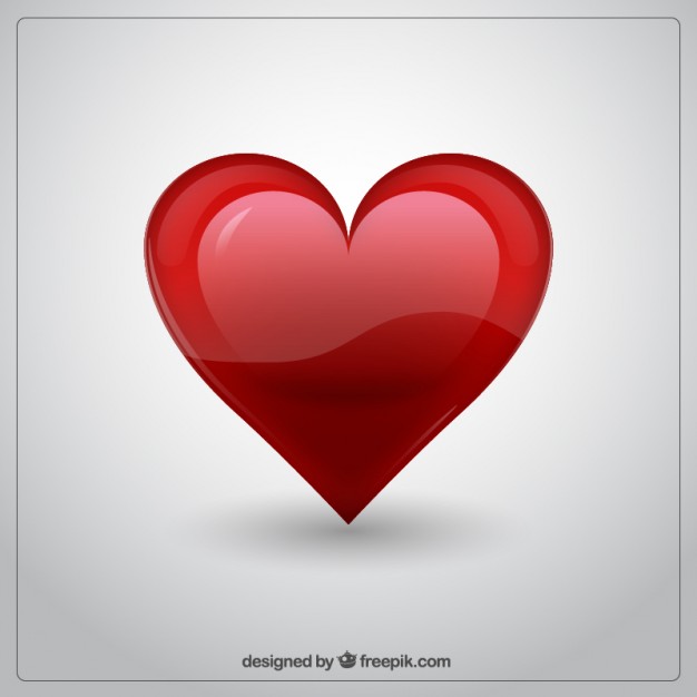 626x626 3d Heart Vector Free Download