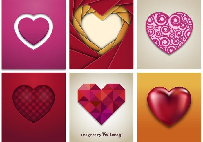 700x490 3d Vector Hearts