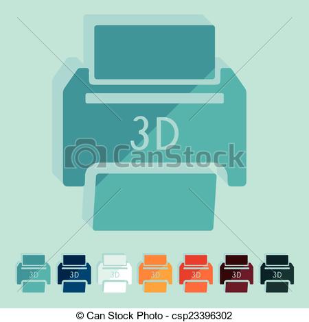 450x470 Flat Design 3d Printer Vector Clipart