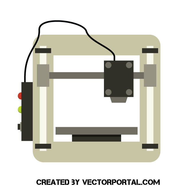 660x660 3d Printer Vector Clip Art