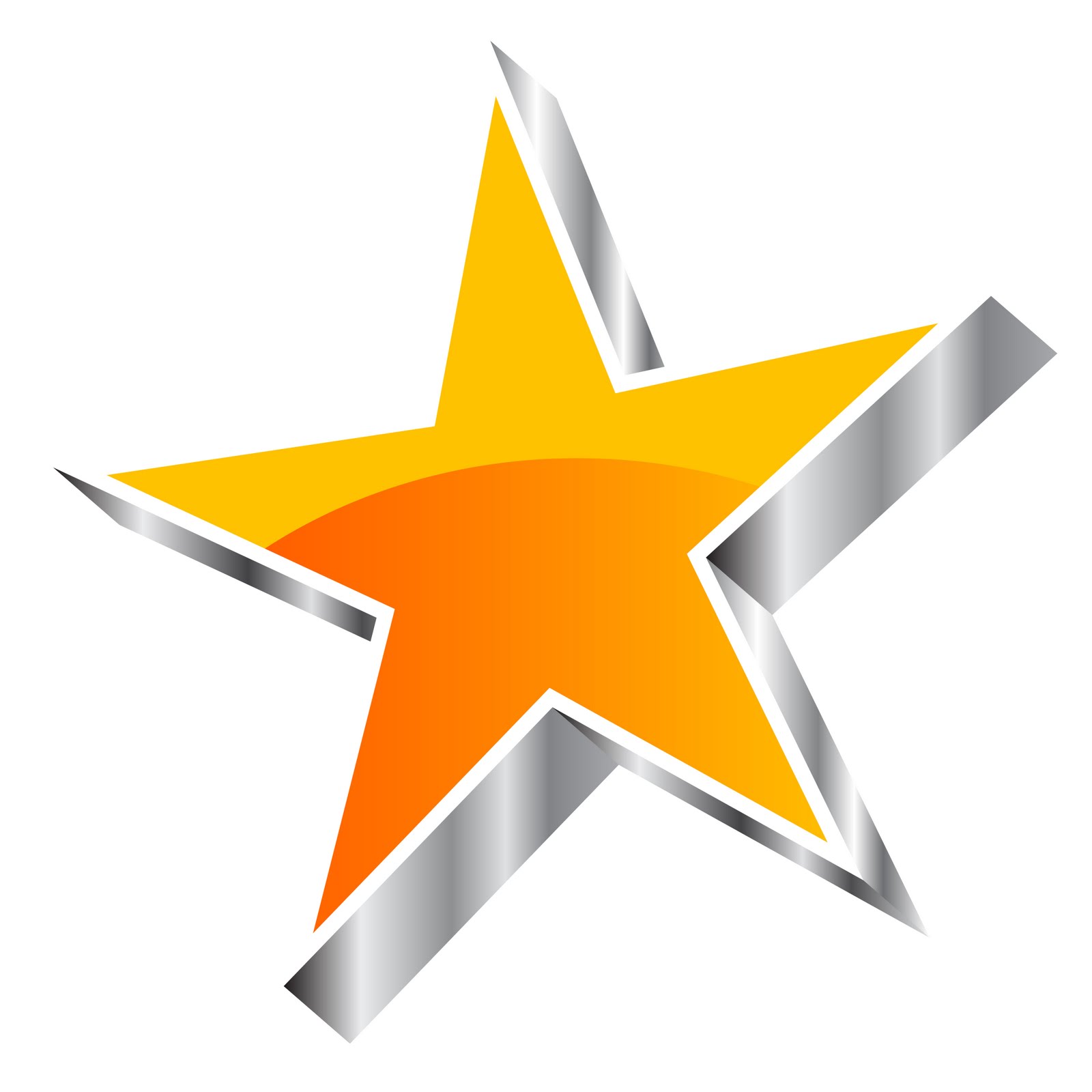 1600x1600 3d Star Clipart