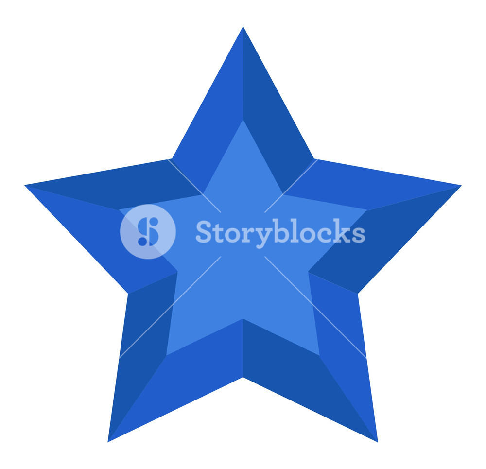 1000x965 Blue 3d Star Vector Royalty Free Stock Image