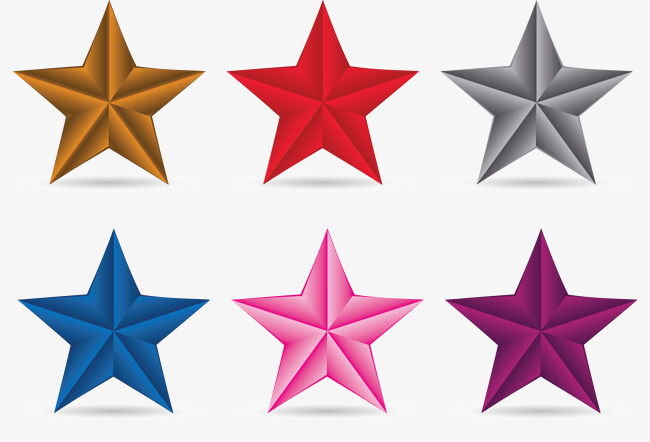 650x442 3d Vector Star Pattern In Different Colors, Star Vector, Pattern