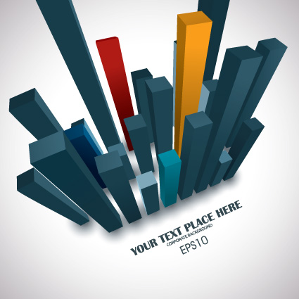 425x425 Business 3d Graph Vector Material 04 Free Download