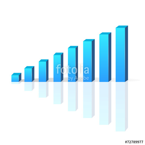 500x500 Graph Vector Bar 3d Business Growth Chart Stock Image And Royalty