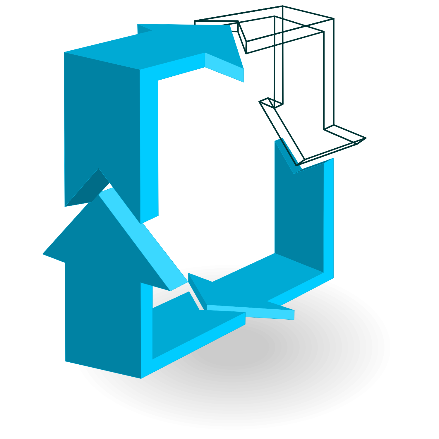 1500x1500 Vector For Free Use 3d Recycle Icon