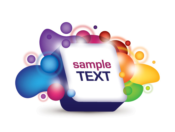 600x454 3d Text Box Vector Graphic