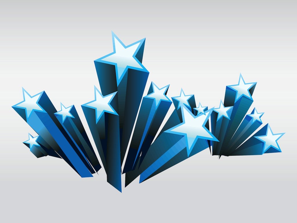 1024x769 3 D Stars Vector Art Amp Graphics