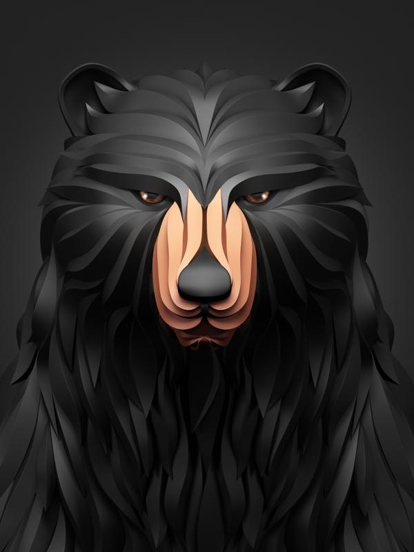 600x800 Designer Creates Striking 3d Vector Portraits Of Animals