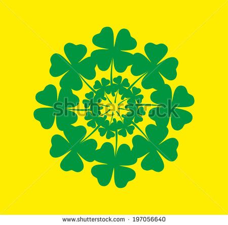 450x443 Four Leaf Clover Vector Art