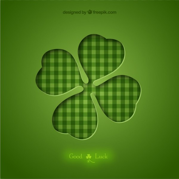 600x600 Four Leaf Clover Background Free Vector Free Vectors Ui Download