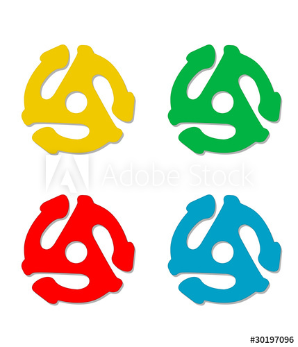 429x500 45 Rpm Record Adapter, Vector