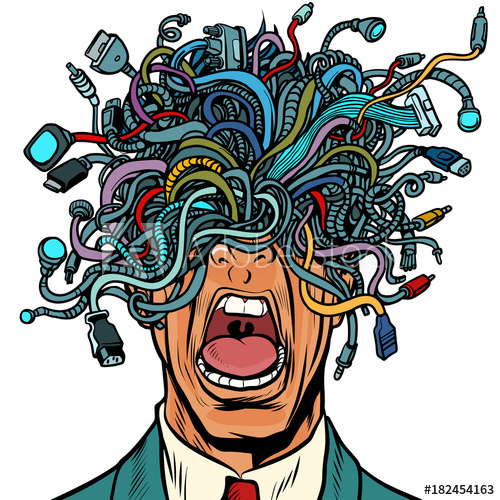 500x500 Panic People Wire Adapter Cables Isolated On White Background