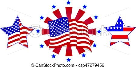 450x227 4th Of July Vector Clipart.