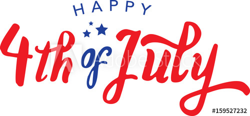 500x232 Calligraphic 4th Of July Vector Typography