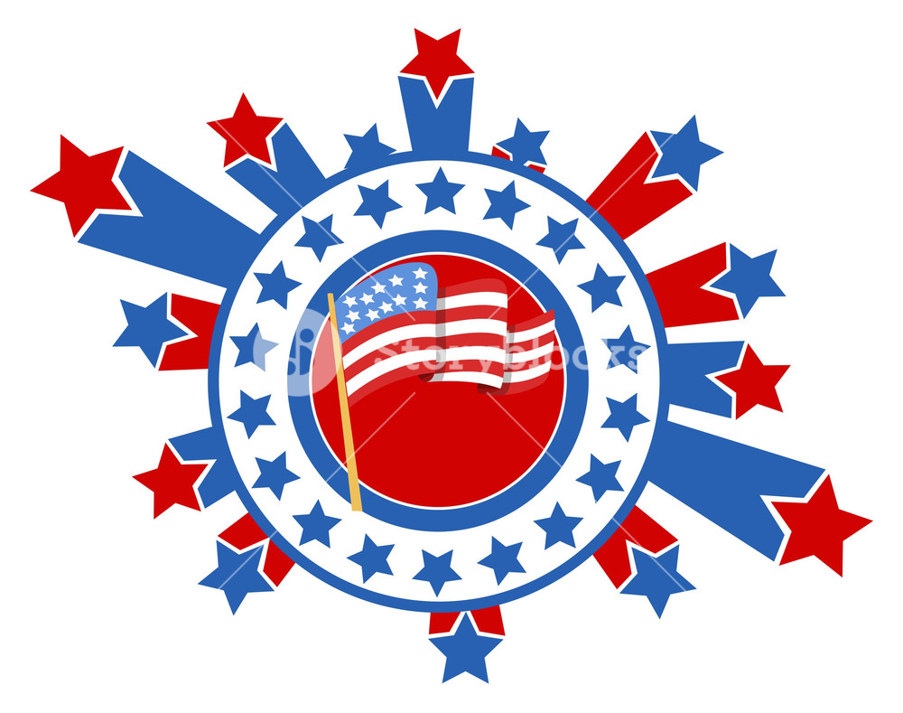 1000x789 Celebration Background For 4th Of July Vector Royalty Free Stock