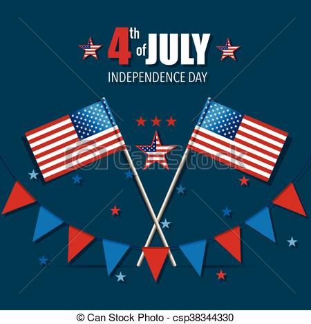 450x470 Happy Independence Day Card, 4th Of July, Vector... Vectors