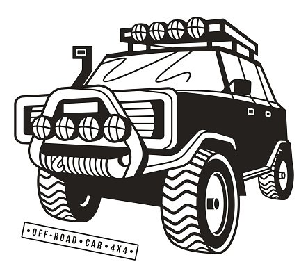 443x390 Stock Vector Illustration Off Road Car Stock Vectors