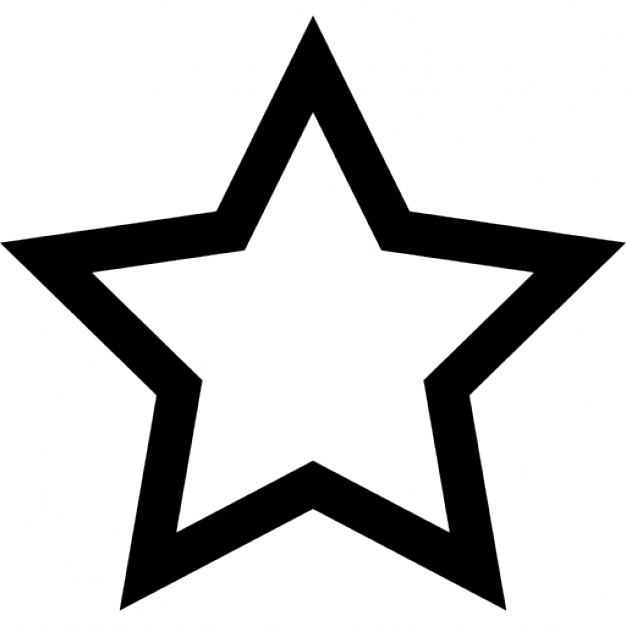 626x626 Five Pointed Star Outline Icons Free Download