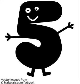 335x355 Download Cartoon Number 5