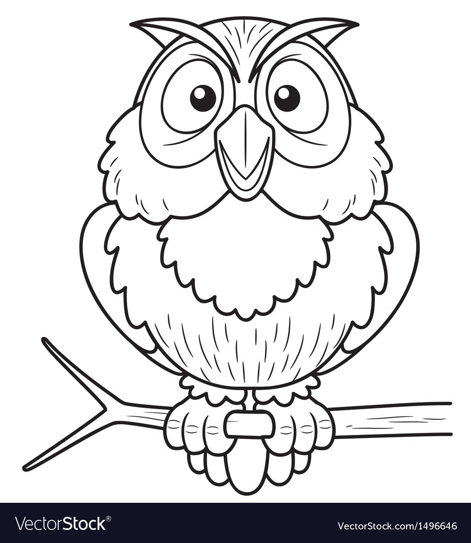 937x1080 Owl Outline Vector 1496646 Of An 5